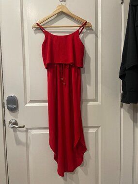 Adjustable Strappy Split Summer Beach Casual Midi Dress - Small